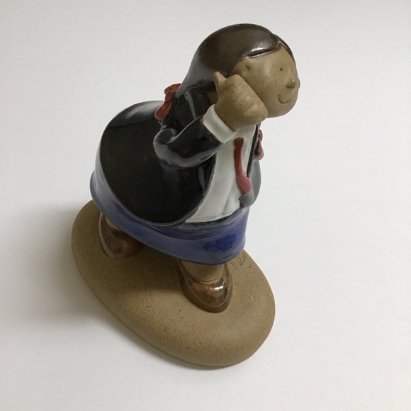 Rodo Padilla Mexican Artist Signed Sculpture Ceramic Girl Boss Woman on Phone - Picture 7 of 16